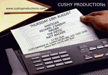 Flyer 10-8-00 link to cushy gig