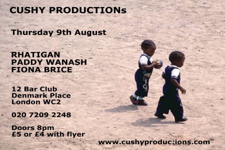 Flyer 9-8-01link to Cushy gigs